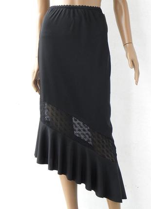 Черная юбка с кружевом 44-46 размеры (38-40 евроразмеры).