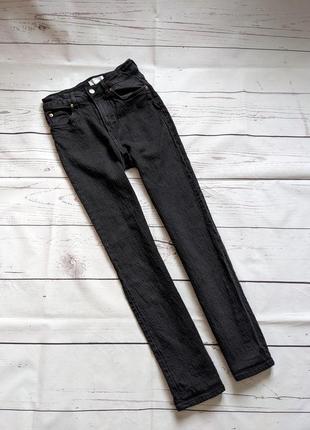 Черные прямые джинсы, плотные джинсы от h&amp;m