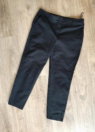Красивые брюки джинсы черные укороченные хлопок