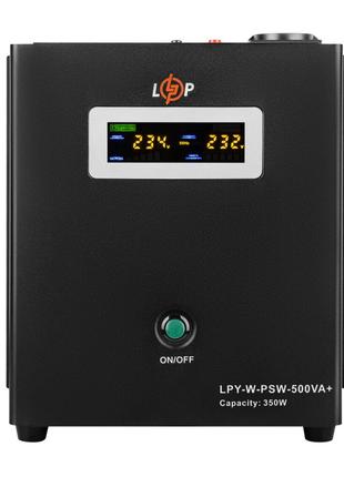 ДБЖ з правильною синусоїдою 12V LPY-W-PSW-500VA+(350Вт)5A/10A