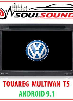 Магнитола для Volkswagen Touareg Multivan T5 android 9.1 GPS н...