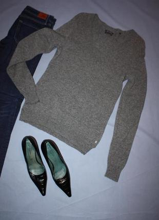 Базовый серый шерстяной джемпер свитер marc o'polo, m