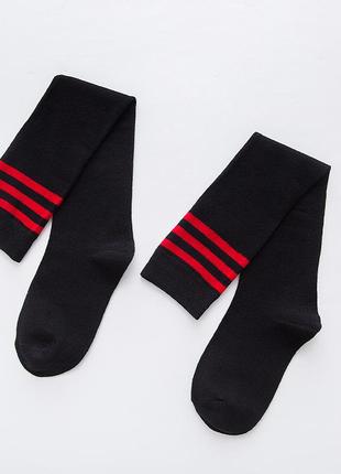 Гольфи довгі чорні з червоним 1064 високі шкарпетки бавовняні ...