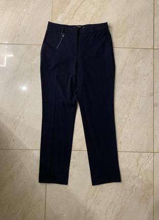 Женские брюки mango синие классические брюки базовые