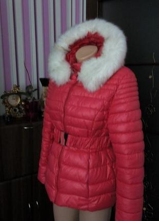 Красная теплая куртка 48 46 размер