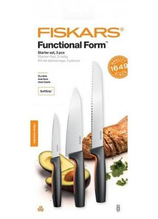 Набор кухонных ножей fiskars functional form ™ 3 шт 1057559