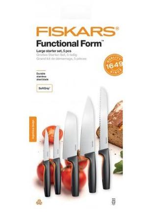 Набір кухонних ножів fiskars functional form ™ 5 шт 1057558