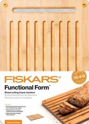 Разделочная бамбуковая доска для хлеба fiskars functional form...