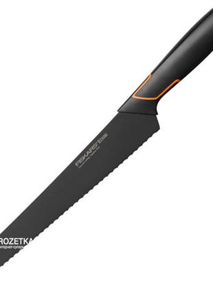 Кухонный нож fiskars edge для хлеба 23 см black 1003093