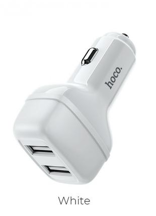 Автомобільна зарядка HOCO Z36 Leader 2 USB/2,4A Білий