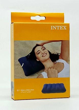 Надувная подушка Intex синяя 68672