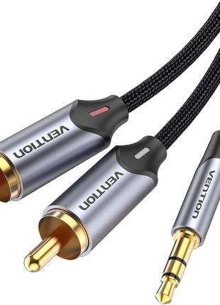 Кабель аудио VENTION 3.5 mm to 2 RCA стерео разветвитель RCA Y...