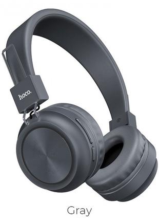 Бездротові Bluetooth-навушники Hoco W25 Promise Сірі