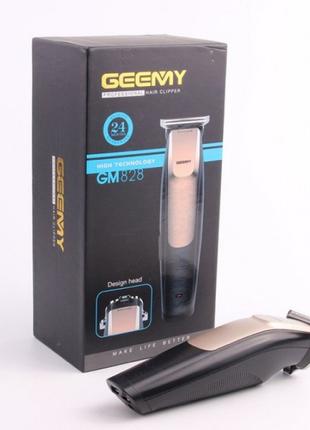Машинка для стриження волосся Geemy GM-828 бездротова + тример...