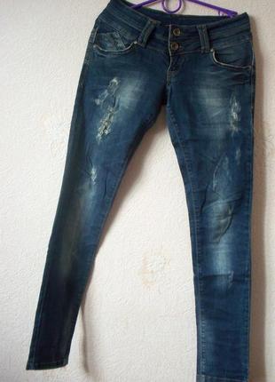 Брюки джинсовые потертые   (143)
