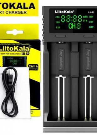 Зарядний пристрій LiitoKala Lii-S2 для 2x акумуляторів 18650, ...
