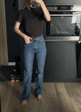 Классические ровные джинсы mango, размер 34