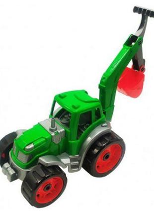 Трактор с ковшом технок (зелений)