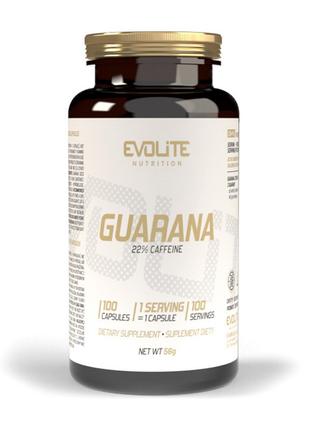 Натуральная добавка Evolite Nutrition Guarana, 100 вегакапсул