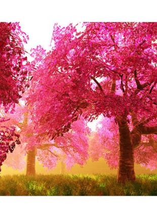 Алмазная мозаика картина розовый лес на рамке размером 40х50см...