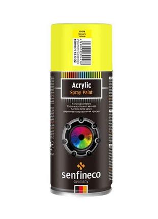 Акрилова фарба-спрей Acrylic Spray Paint 400мл жовта ТМ SENFINECO