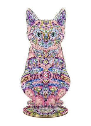 Алмазная мозаика котенок на подставке размером 30х30см, в кор....