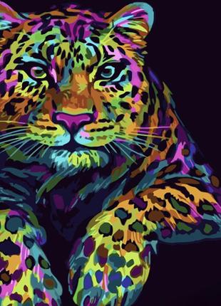 Картина по номерам поп-арт леопард 40х50см, в термопакете, тм ...