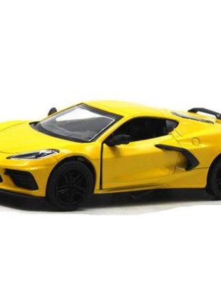 Машинка металлическая "chevrolet corvette 2021", желтый