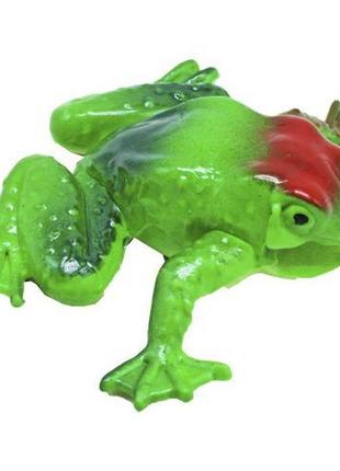 Уценка. игрушка-антистресс резиновая "жабка", зеленая деформир...