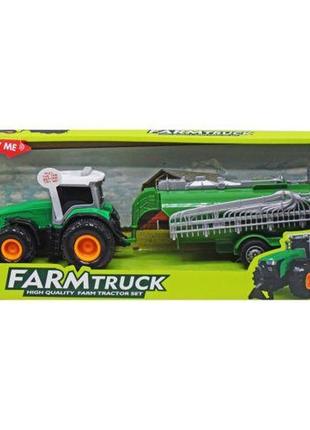 Трактор із причепом "farm truck", зелений