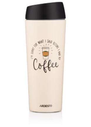 Термокружка Ardesto Coffee Time AR-2645-C 450 мл пудровая