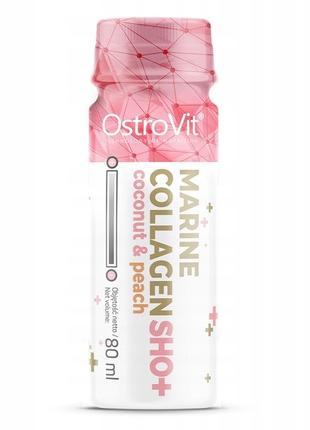 Коллаген OstroVit Marine Collagen SHOT 80 ml (Coconut & peach)