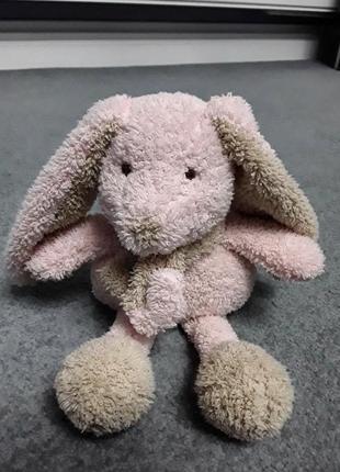 Мягкая плюшевая игрушка розовый зайчик зайка кролик