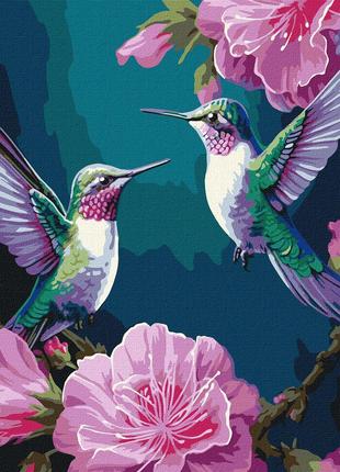 Картина по номерах Казкові птахи з фарбами металік Ідейка 40 х...