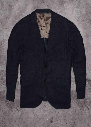 Hackett london wool linen blazer (мужской премиальный пиджак б...