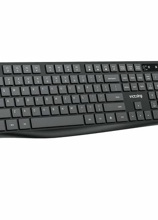 Беспроводная клавиатура VicTsing для ПК, ноутбука; Черный (PC2...
