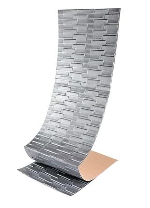 Самоклеющаяся 3D панель кладка серебро 19600х700х5мм SW-00001365