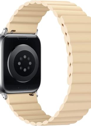 Силиконовый магнитный ремешек Tasikar для Apple Watch 45 мм, 4...