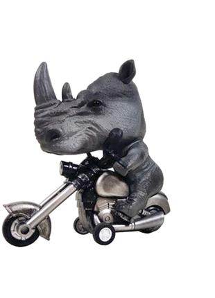 Дитяча іграшка Носоріг інерційний мотоцикл LUO 04267