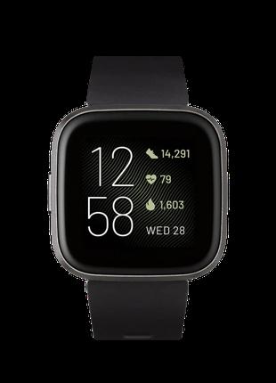 Сток Смарт-часы Fitbit Versa 2, GPS, Black (FB507BKBK)