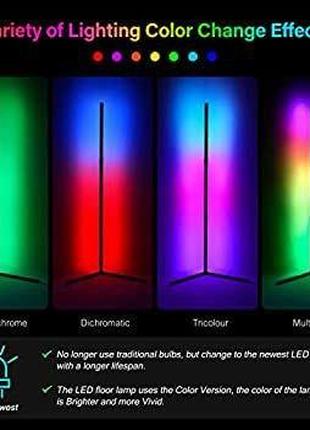 Угловой торшер JFIEEI, RGB-лампы с изменением цвета с дистанци...