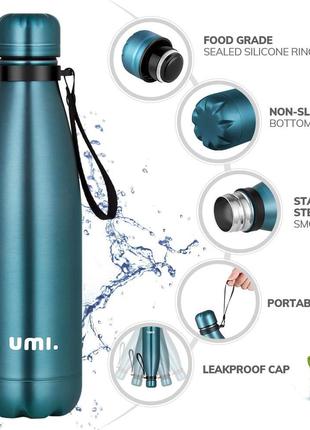 Бренд Amazon - Бутылка для воды Umi, спортивная бутылка с ваку...