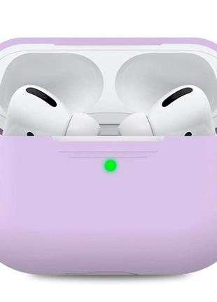 Чохол-накладка (силіконовий) Apple AirPods Pro AhaStyle Lavend...