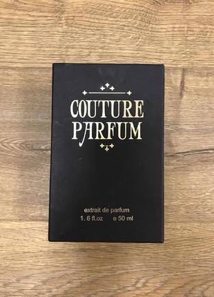 Чорная коробка от нишевой парфюмерии couture parfum