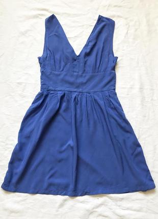 Синее платье сарафан без рукавов