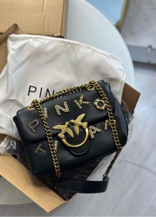 Жіноча сумка в стилі Pinko Puff Black.