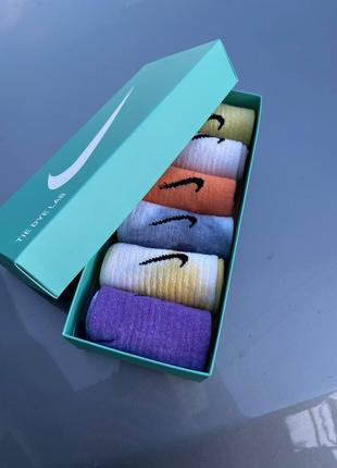 Набор мужских разноцветных носков Nike Tie Dye (6шт)