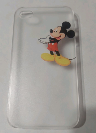 Пластиковый чехол на айфон 4S  iPhone микки маус