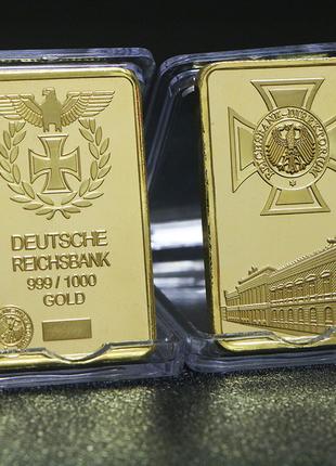 Сувенирная золотая монета-слиток Deutsche Reichsbank 999\1000 ...
