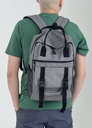 Мужской спортивный рюкзак Канкун с ручками, серый материал окс...